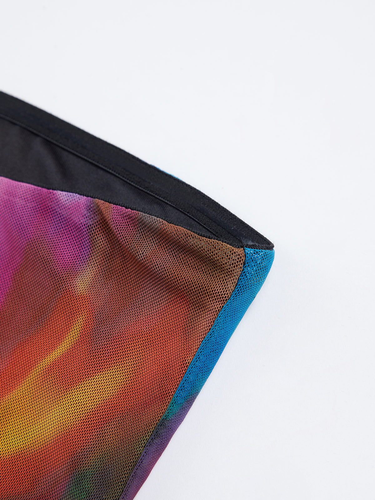 Robe midi tube sans bretelles en tulle imprimé