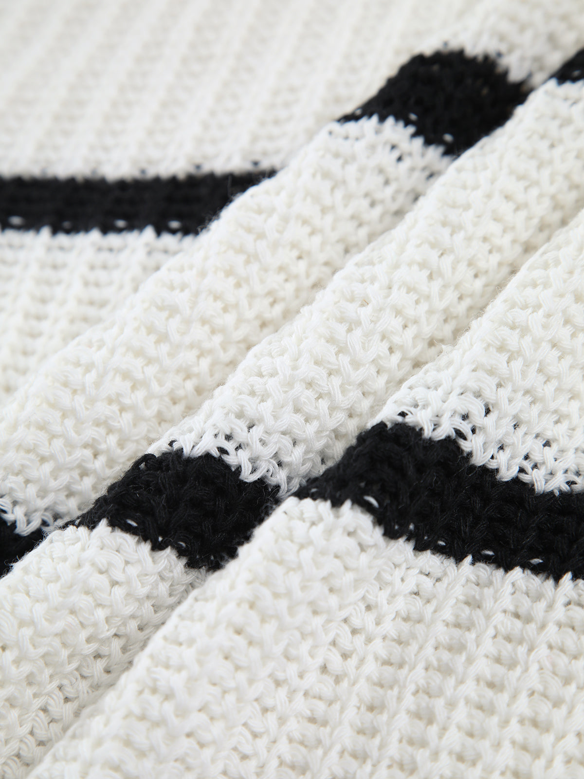 Stripe Pointelle Knit Sweater