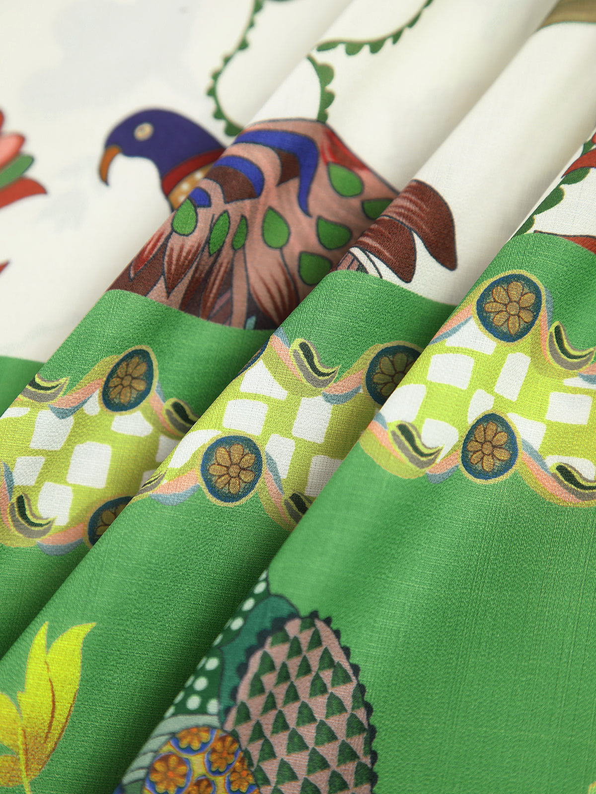 Robe longue cami à imprimé oiseau avec poches