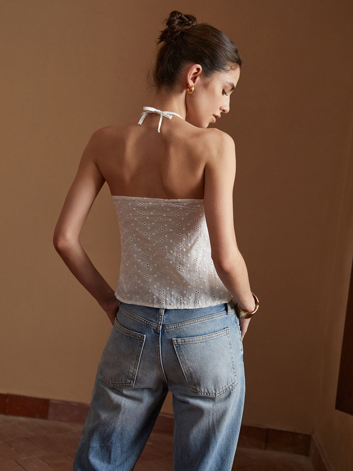 Cotton Halter Knotted Top