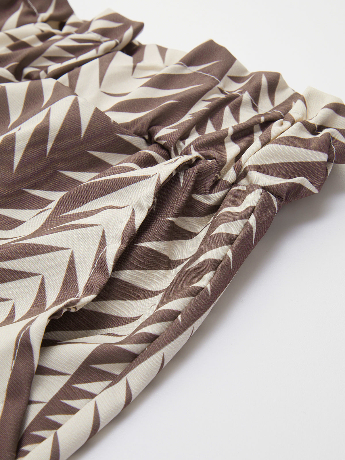 Geometric Print Wide Leg Pants Set