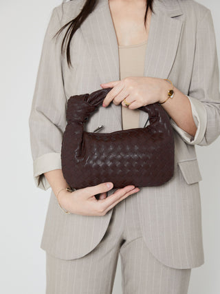 Mini sac en cuir pour tous les jours - Marron foncé