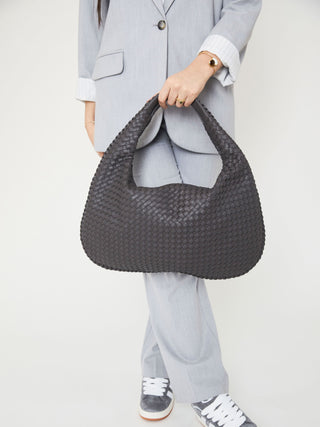 Sac en cuir quotidien - Gris foncé