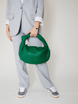 Sac en cuir de tous les jours de taille moyenne - Vert jade