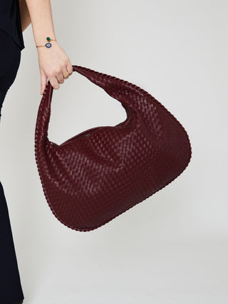 Sac en cuir quotidien - Rouge vin