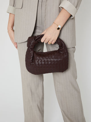 Mini sac en cuir pour tous les jours - Marron foncé