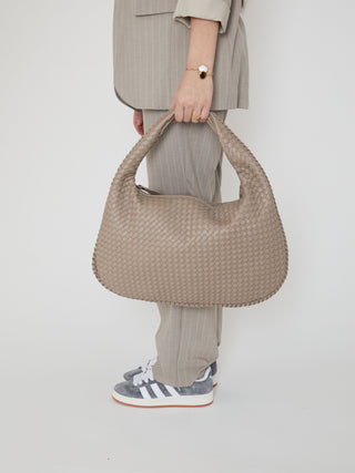 Sac en cuir quotidien - Beige foncé