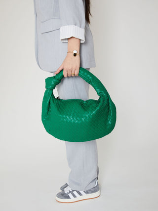 Sac en cuir de tous les jours de taille moyenne - Vert jade