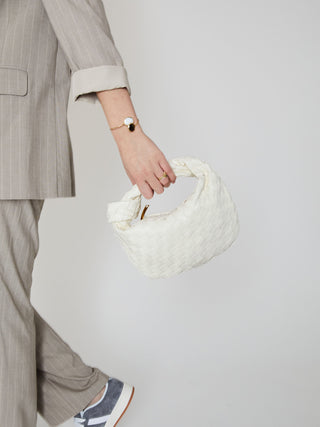 Mini sac en cuir pour tous les jours - Blanc