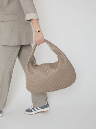 Sac en cuir quotidien - Beige foncé