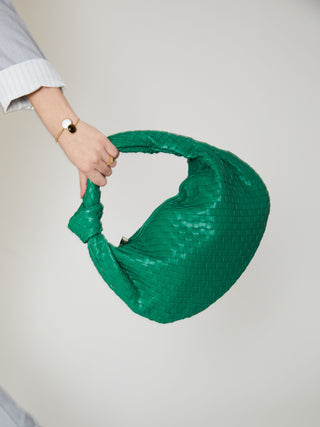 Sac en cuir de tous les jours de taille moyenne - Vert jade