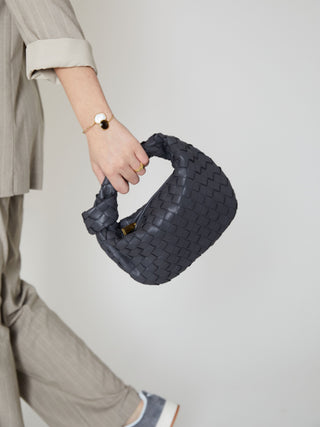 Mini sac en cuir pour tous les jours - Gris