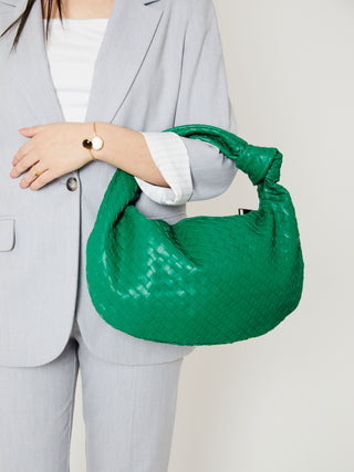 Sac en cuir de tous les jours de taille moyenne - Vert jade