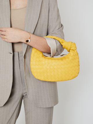 Mini sac en cuir pour tous les jours - Jaune