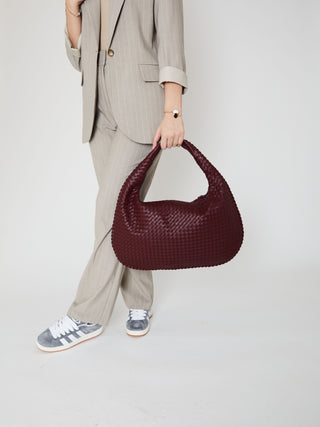 Sac en cuir quotidien - Rouge vin