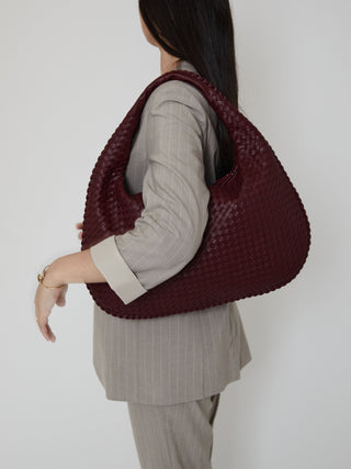 Sac en cuir quotidien - Rouge vin