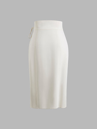 Jupe midi Isla Ivory