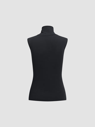 Turtleneck Sleeveless Tank Top