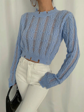 Snowflake Crochet Knit Shirt