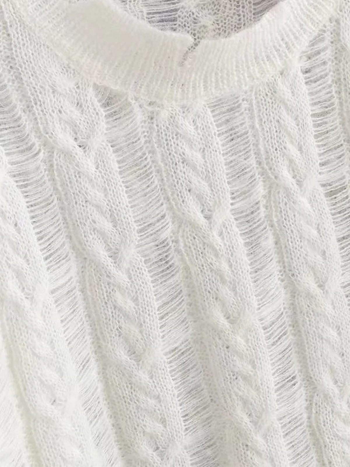 Snowflake Crochet Knit Shirt