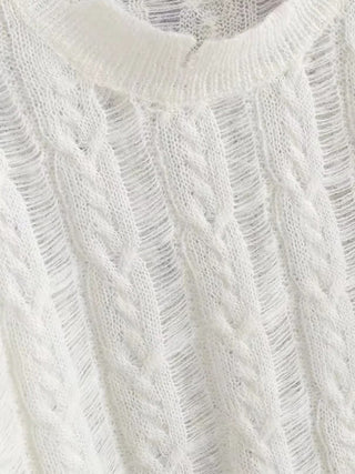 Chandail en tricot crochet flocon de neige