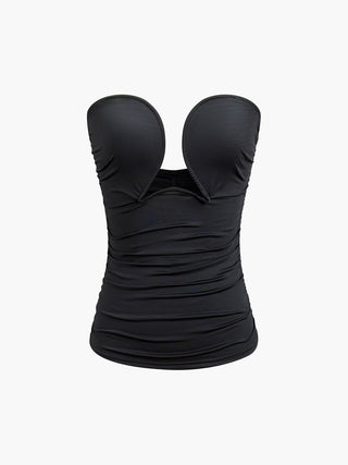 Haut corset bustier sans bretelles en fil métallique