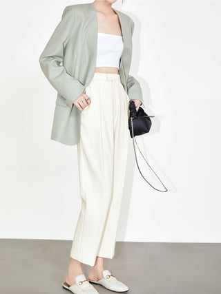 Effortless Pleated Cropped Pants