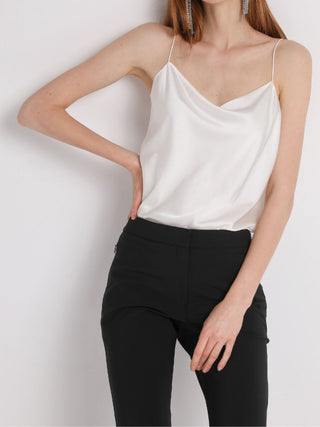 Leisure Cowl Neck Satin Cami Top