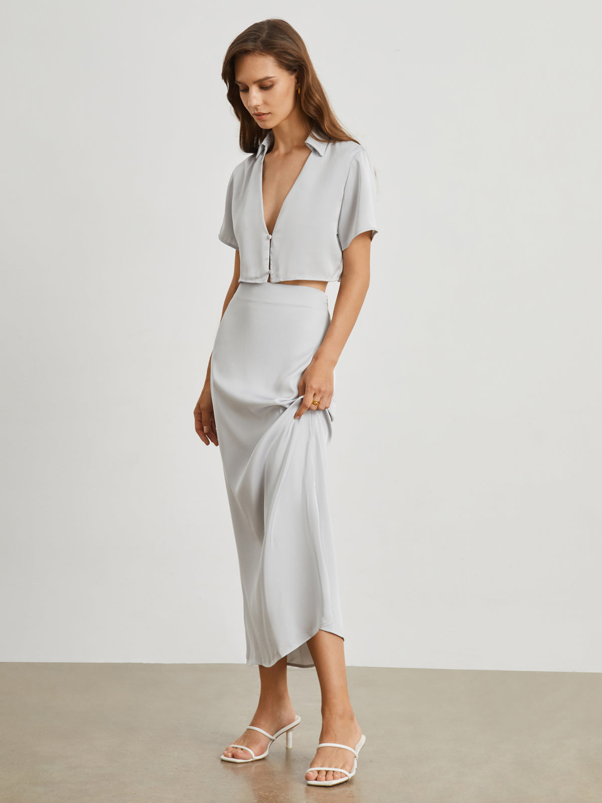 semble jupe et haut en satin Martha