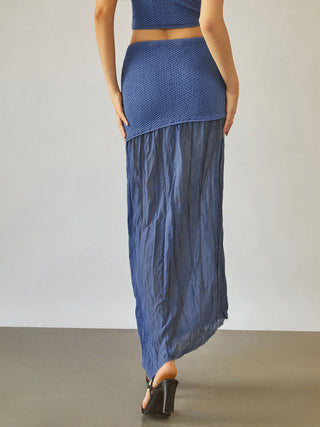 Sea Breeze Patchwork Maxi Skirt