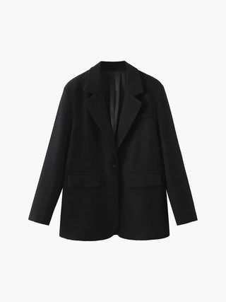 Blazer décontracté à boutonnage simple