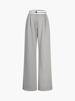 semble pantalon deux pièces avec haut tube et bande de taille contrastante