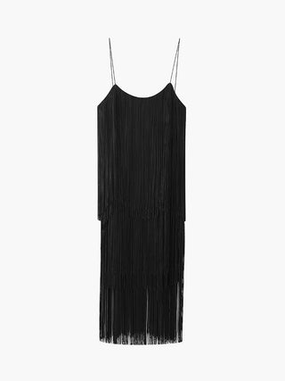 Florence Fringed Open Back Short Dress