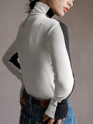 Double Sided Colorblock Long Sleeve Top