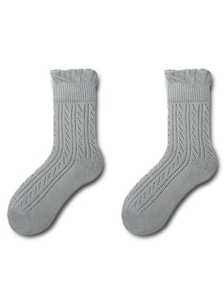 Chaussettes mi-mollet à œillets