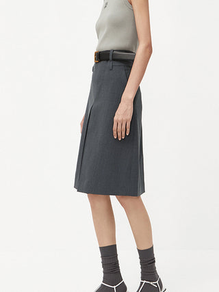 Jupe midi sans ceinture minimaliste