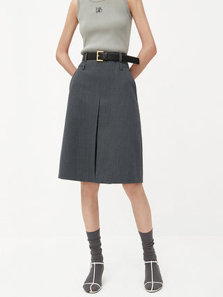 Jupe midi sans ceinture minimaliste