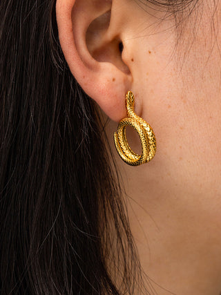 Boucles d'oreilles en forme de serpent