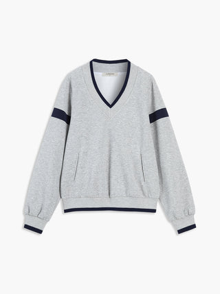 Sweatshirt oversize à bordure contrastante