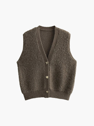 Wool-blend Fuzzy Vest