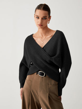 Pull en maille oversize à coupe courte Cross My Heart