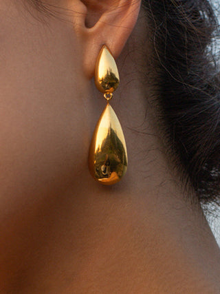 Boucles d'oreilles double goutte