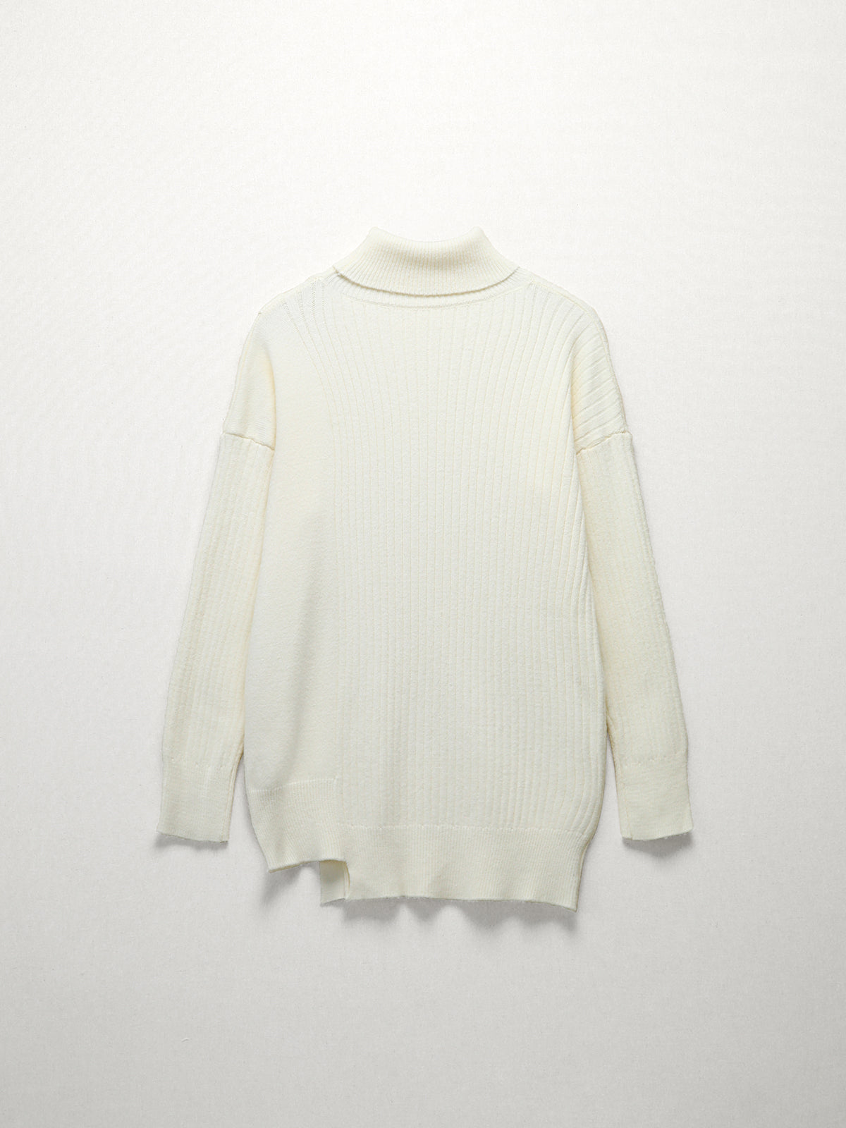 Side Buttoned Turtleneck Sweater