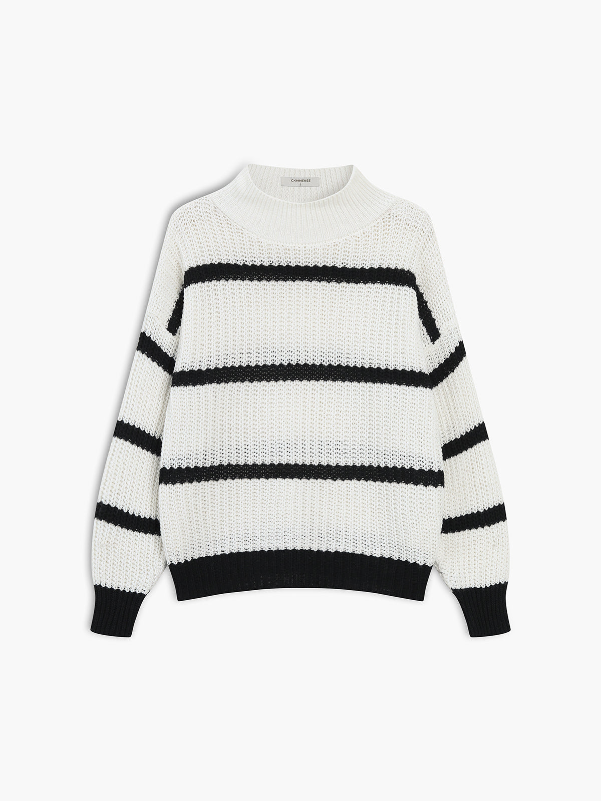 Stripe Pointelle Knit Sweater