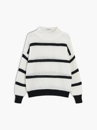 Pull en tricot pointelle Stripe