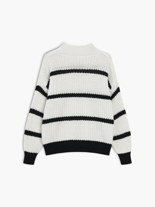 Pull en tricot pointelle Stripe