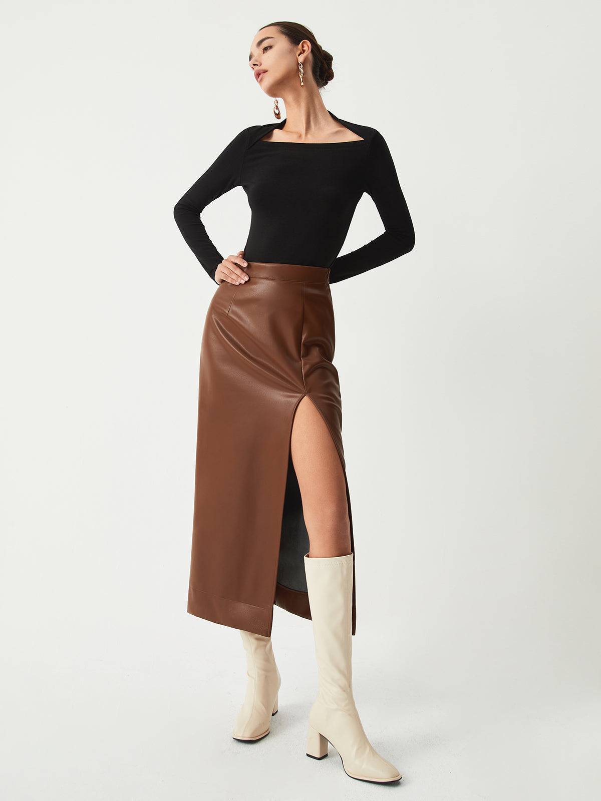 Chemise à manches longues solide