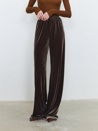 Velvet Wide Leg Pants