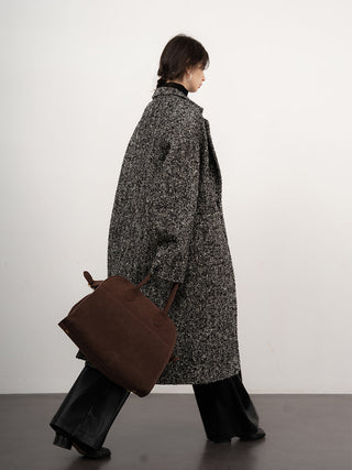 Tweed Boucle Wool Coat