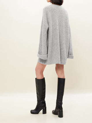 Oversized Woollen Blend Sweater Short Dress